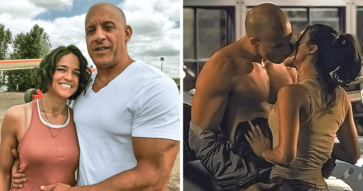 范·迪塞尔 (vin diesel) 和米歇尔·罗德里格兹 ,在拍摄《速度与激情