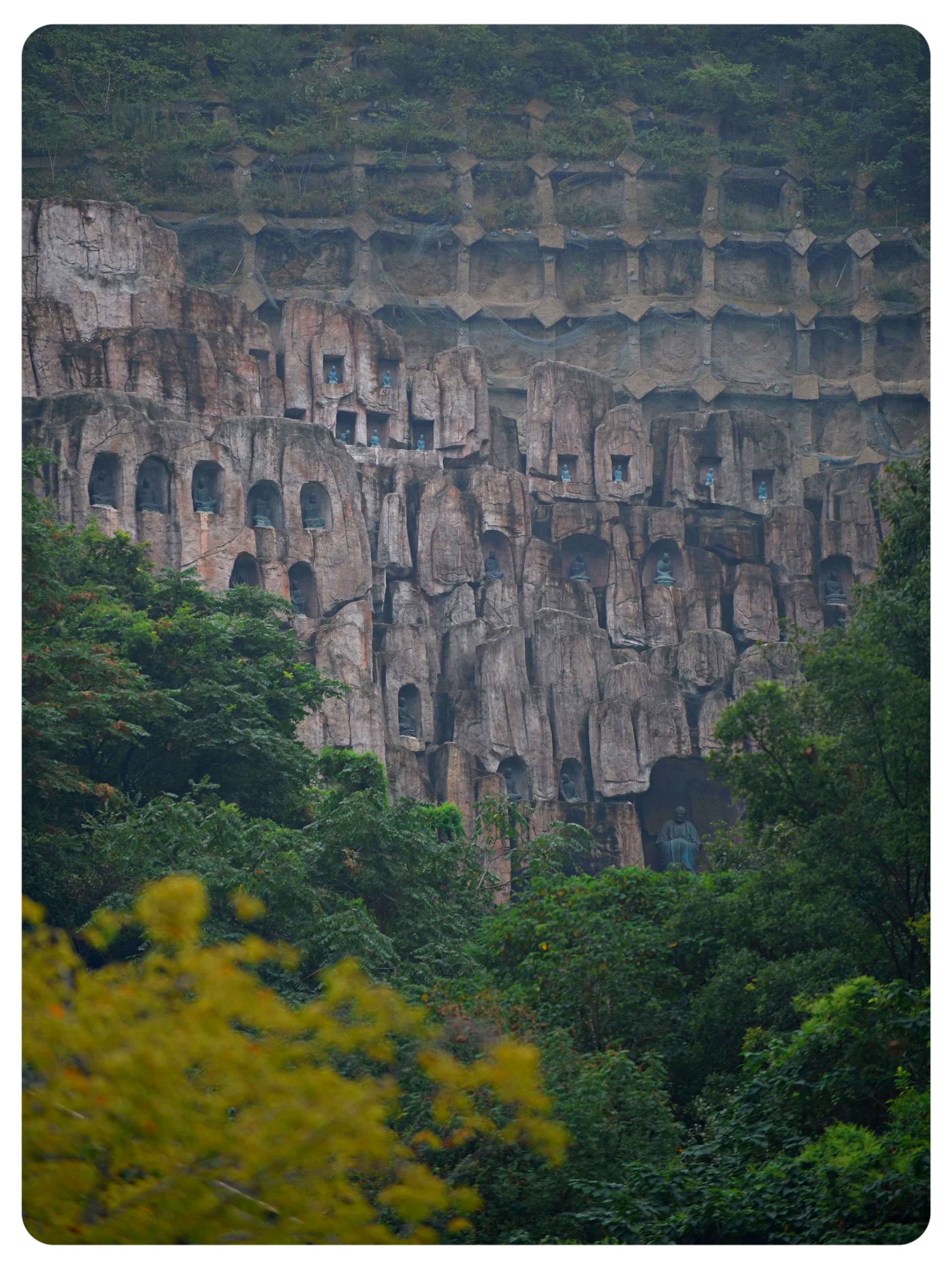 南京小众达摩古洞游玩攻略_石窟_光影_登山