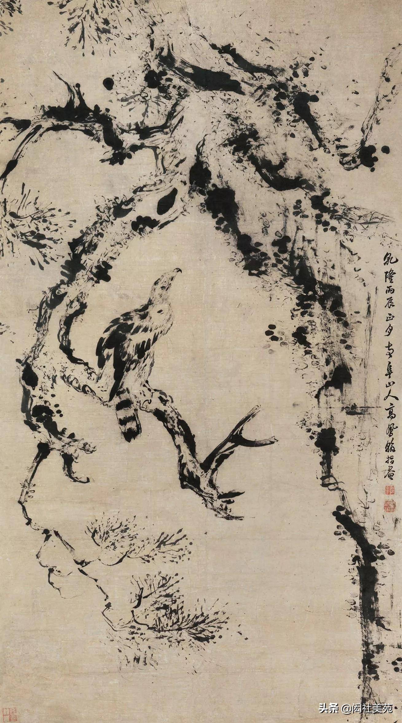 中国画手指画作品欣赏:指头生活_高其佩_cm_潘天寿