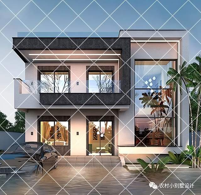 简约风农村别墅,时尚简约造价低,年轻人想建就建_风格_设计图_户型