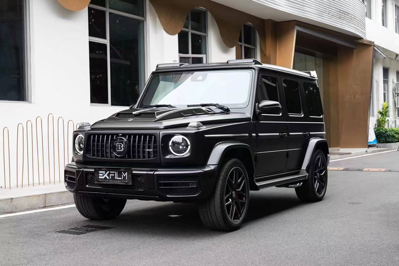 奔驰大g-ek改色膜消光暗影黑,高级感满满_搜狐汽车_搜狐网