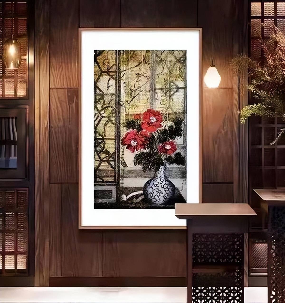 金晓海笔下的墨竹,图式枝繁叶茂,意象生动,景物合谐,形式别致,四面得