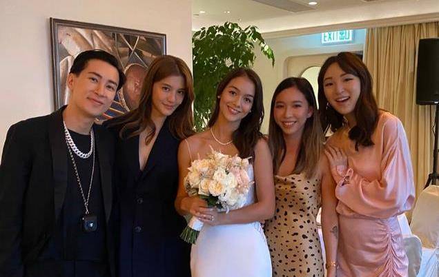 吴千语不愧是美模出身,参加婚礼比新娘还要抢镜,林峰真看走眼了_时尚