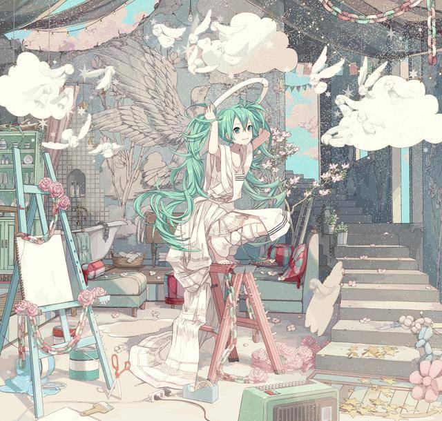 各种各样的初音未来日本画师えこいくしま的插画作品
