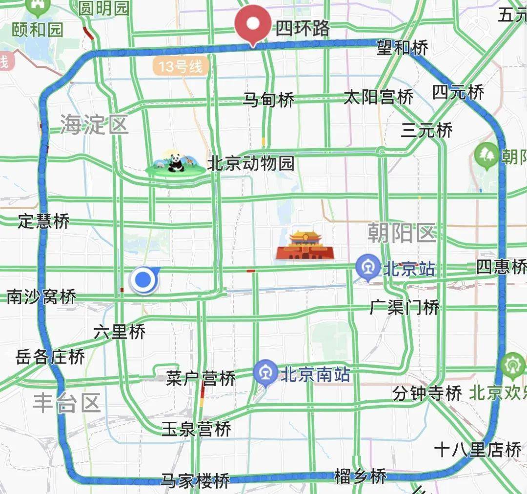 北京四环路线图图片