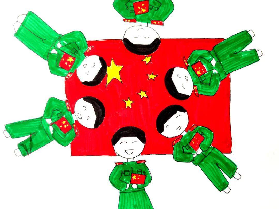 520来临官兵用浅浅色彩凝聚浓浓爱意