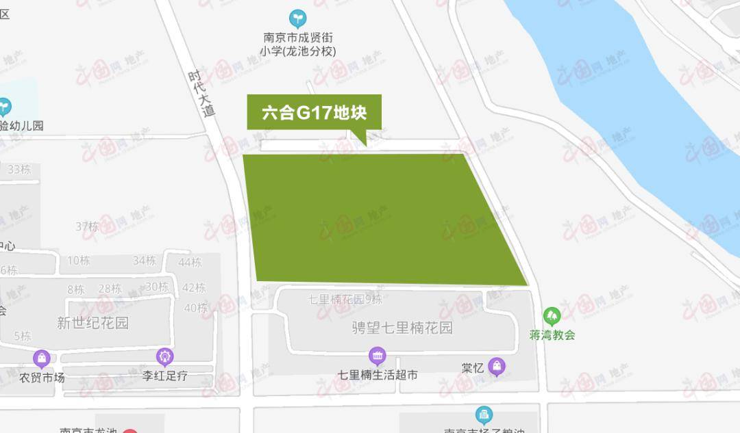 2020g17地块六合区龙池街道七里楠北侧地块地块四至:东至龙瑞路,南至