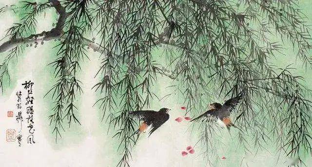 都说画树难画柳,看看那些书画名家都是怎么画柳树的