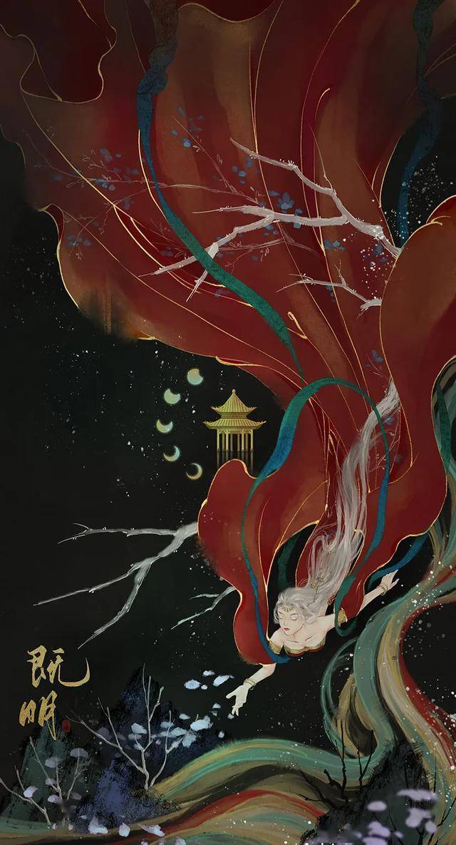 古风美人插画我有一斛春不知赠何人