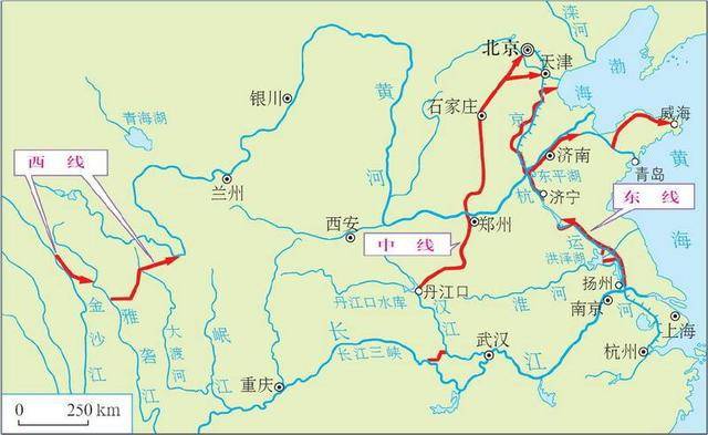 江叶巴滩水库,雅砻江两河口水库,大渡河双江口水库调水,经洮河入黄河