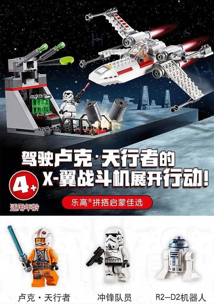【乐高星球大战】star wars x-翼星际战机 75235 驾驶"天行者"卢克的x