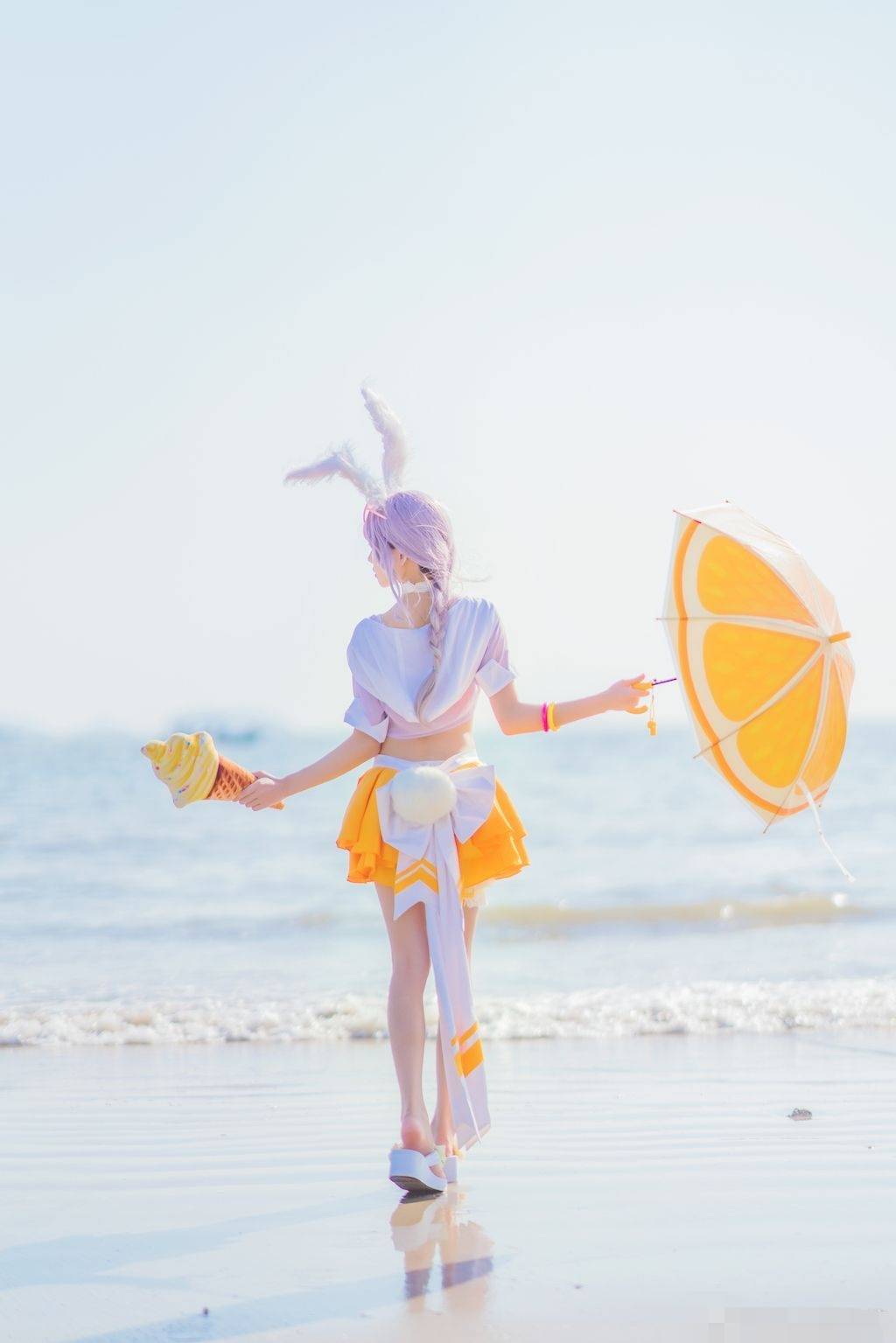 王者荣耀:公孙离史诗级还原,海滩丽影,清凉一夏_阿离