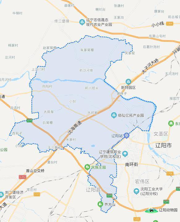 辽阳县小北河镇地图图片
