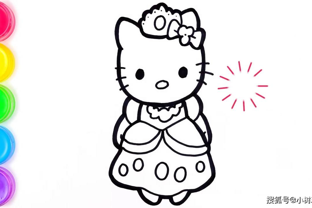 kitty猫公主画画法图片