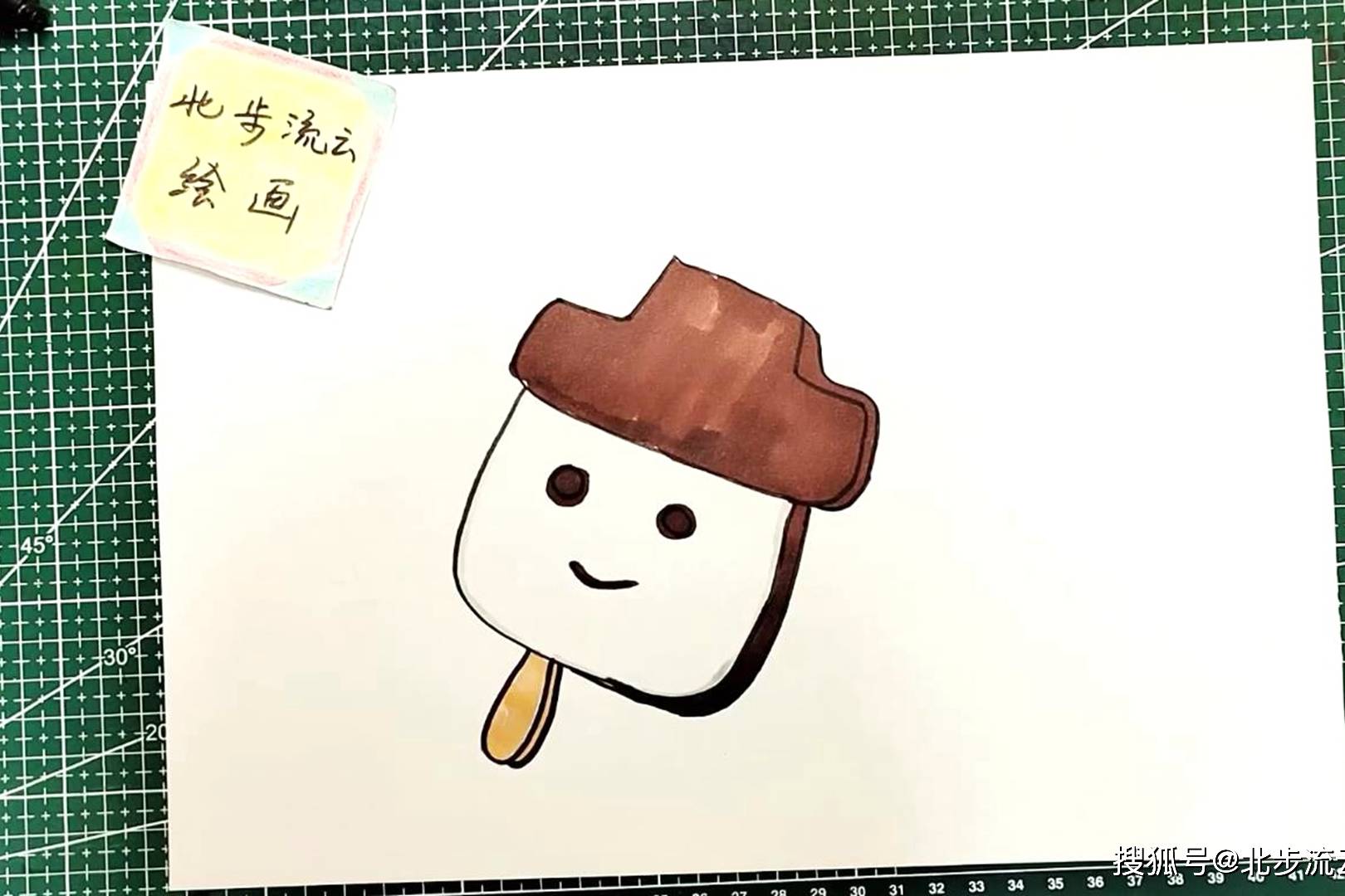 夏天主题简笔画清凉一夏雪糕儿童画