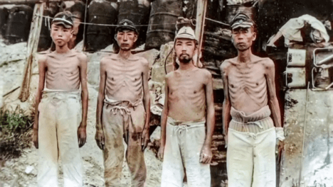抗战末期，日本兵饿得受不了，给地主做长工换粮食吃