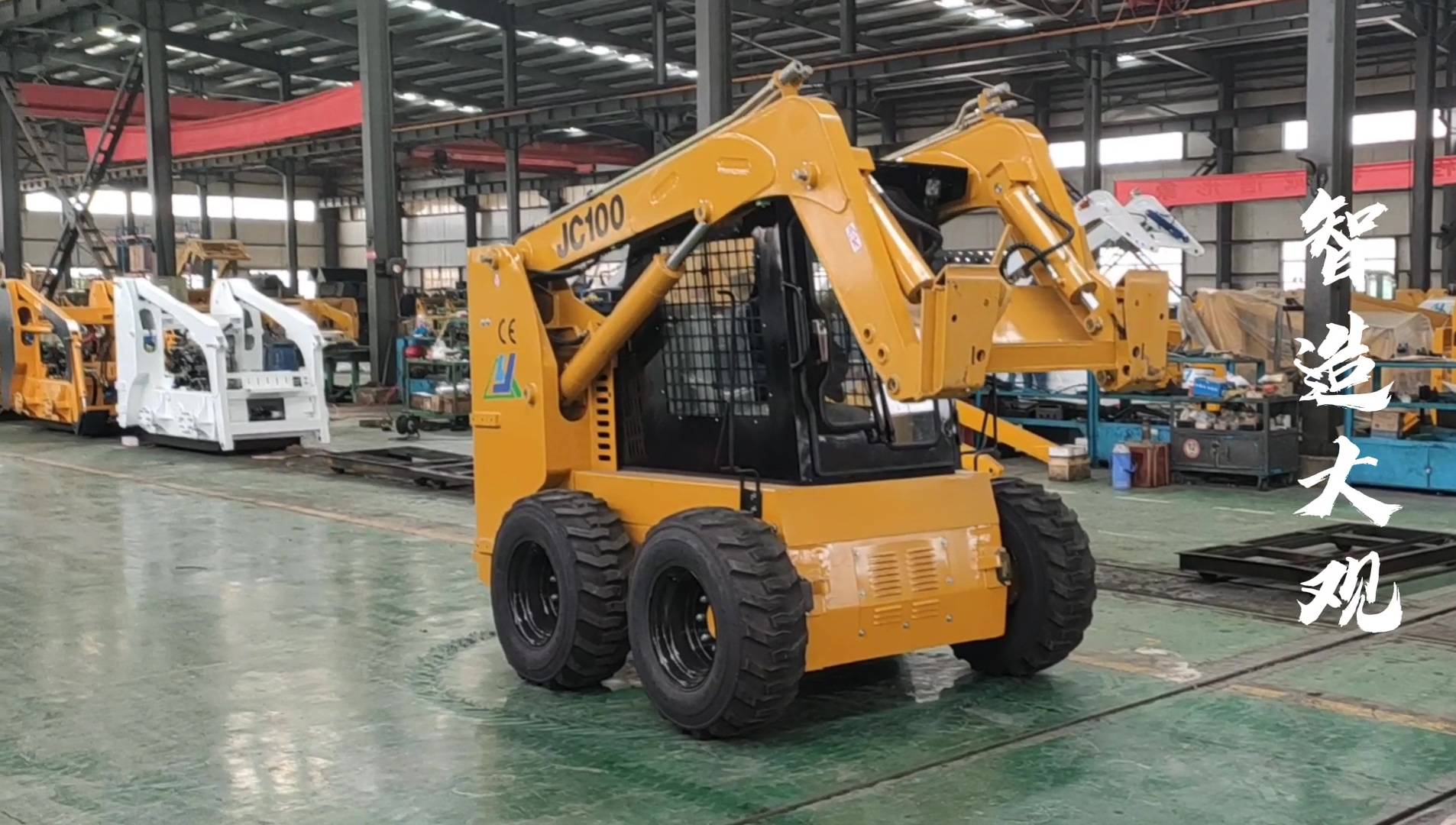 轮式滑移装载机,多功能小铲车照片~_作业_设备_转向