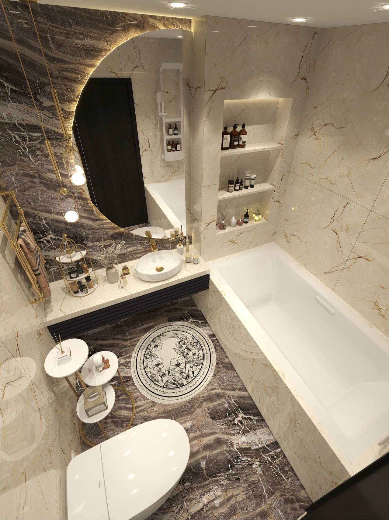 浴室设计 现代轻奢风 品质生活必备 浴缸