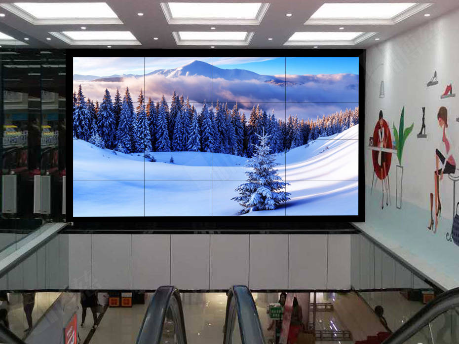 博慈55寸液晶拼接屏伫立在安徽金桥大厦商场购物中心
