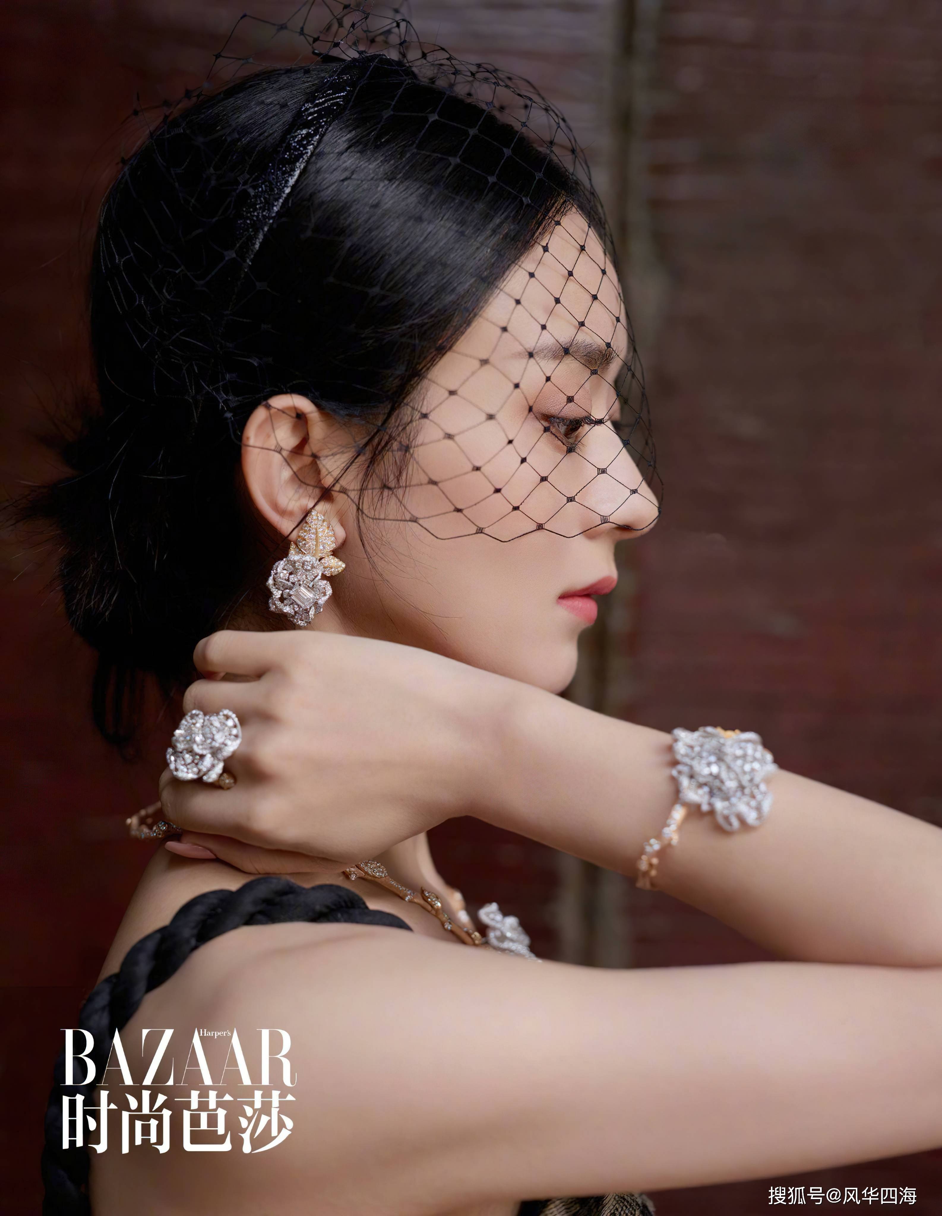 赵丽颖时尚芭莎写真复古小公主高级感十足