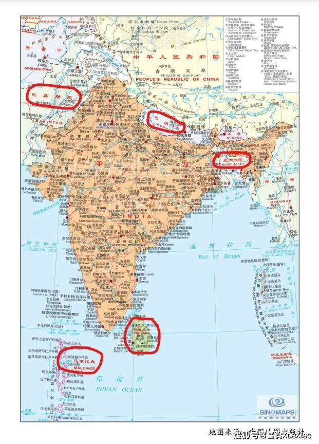 印度的6个邻国图片