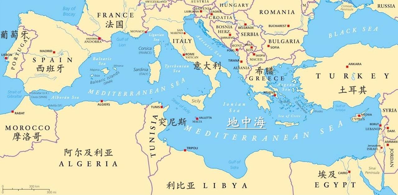 地中海死海地图图片