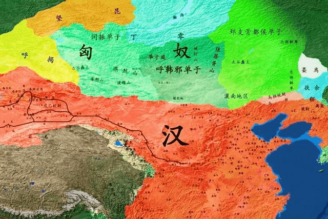 匈奴版图图片