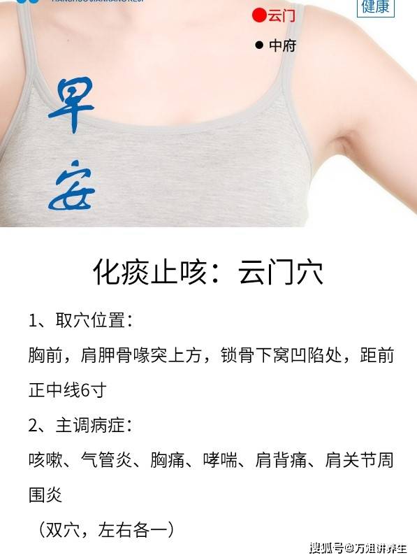 健康养生每一天,化痰止咳云门穴