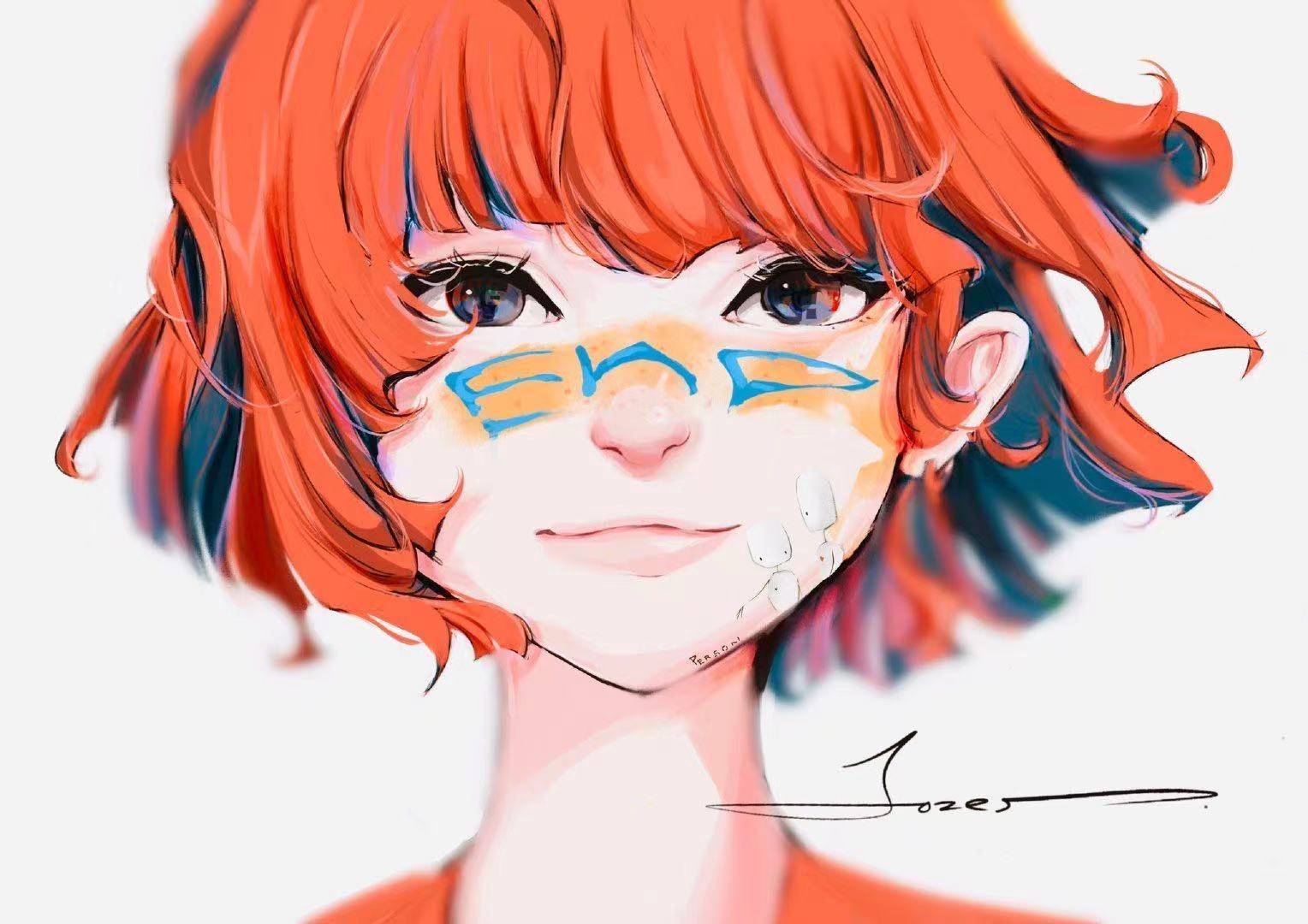 适合做头像的人物插画byjozep67676767