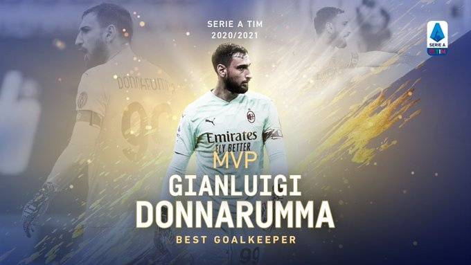 多纳鲁马当选意甲本季最佳门将 助米兰获联赛亚军_本赛季