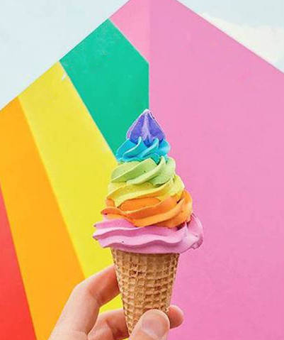 自制梦幻彩虹冰淇淋