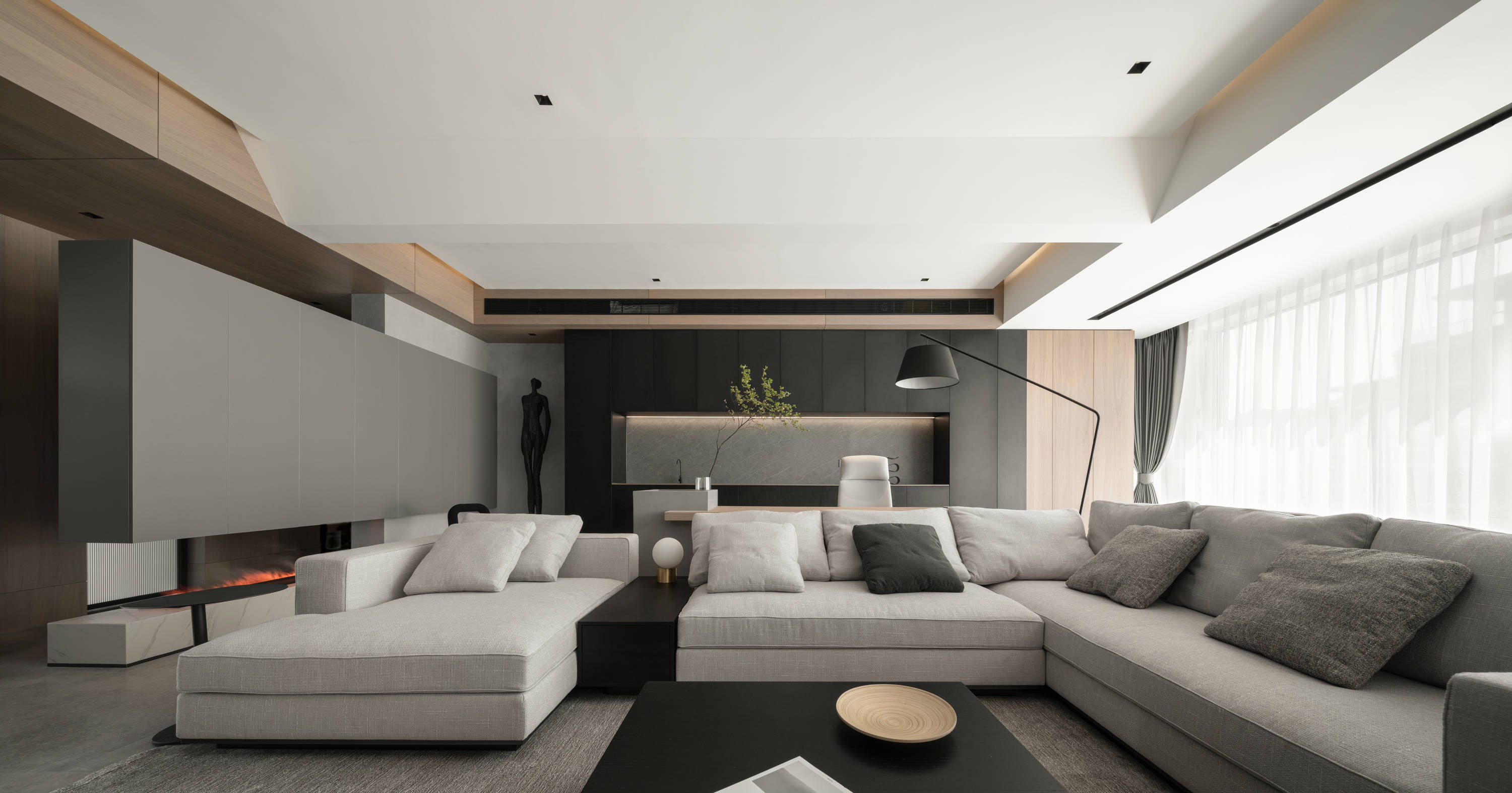 贵阳200平米大平层,现代简约风格装修设计完工案例!