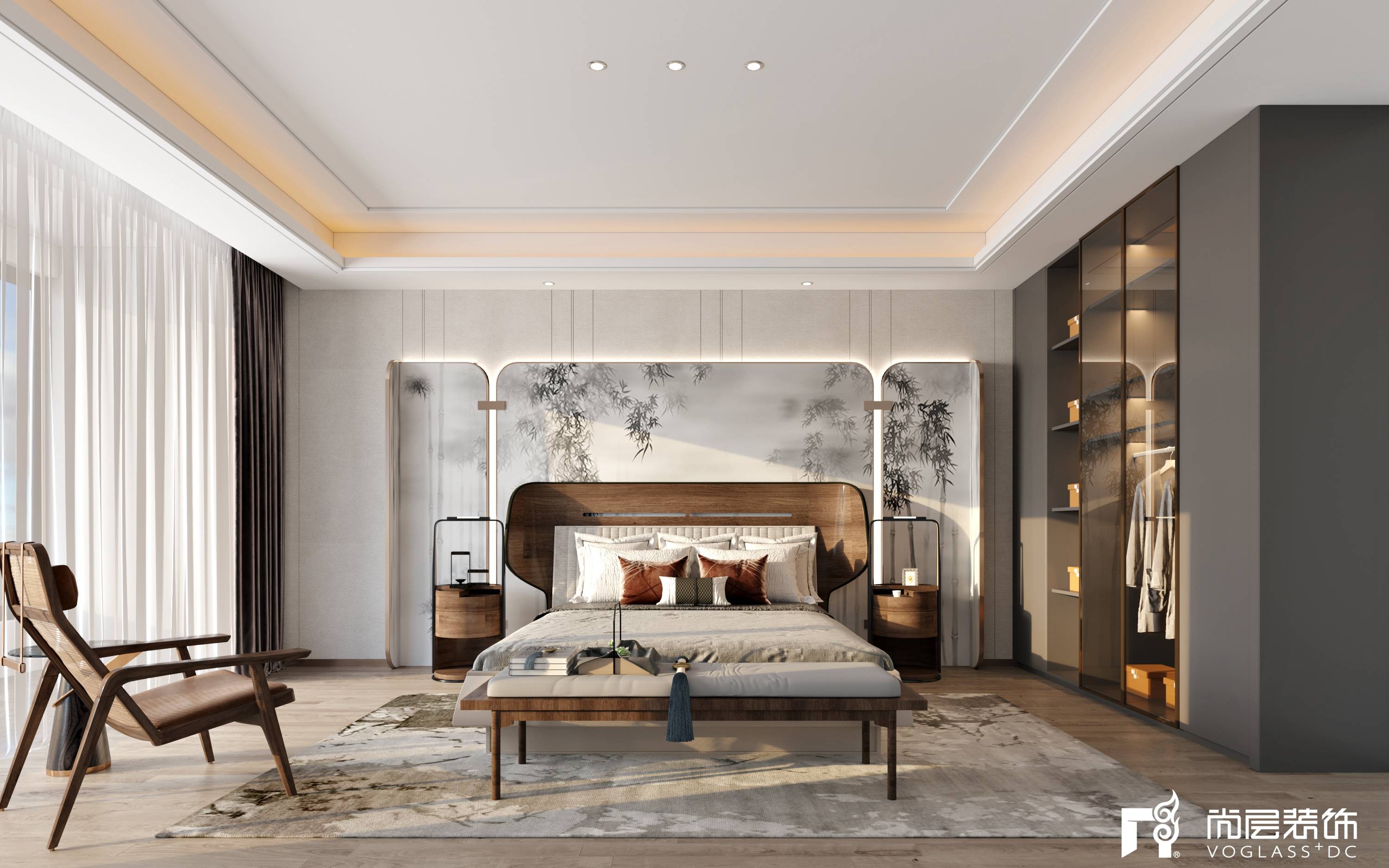 别墅装修效果图新中式风格|凤鸣山庄540㎡