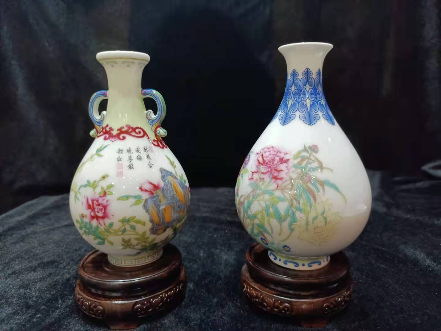 王辉造复原大清乾隆珐琅彩芍药雉鸡玉壶春瓶