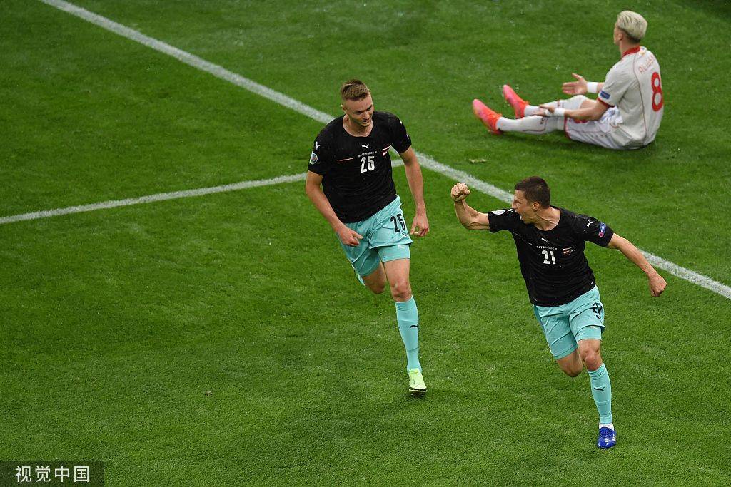 欧洲杯-潘德夫破门莱纳建功 奥地利半场1-1北马其顿_萨比
