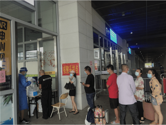 湛江西站设置便民核酸采样点_检测