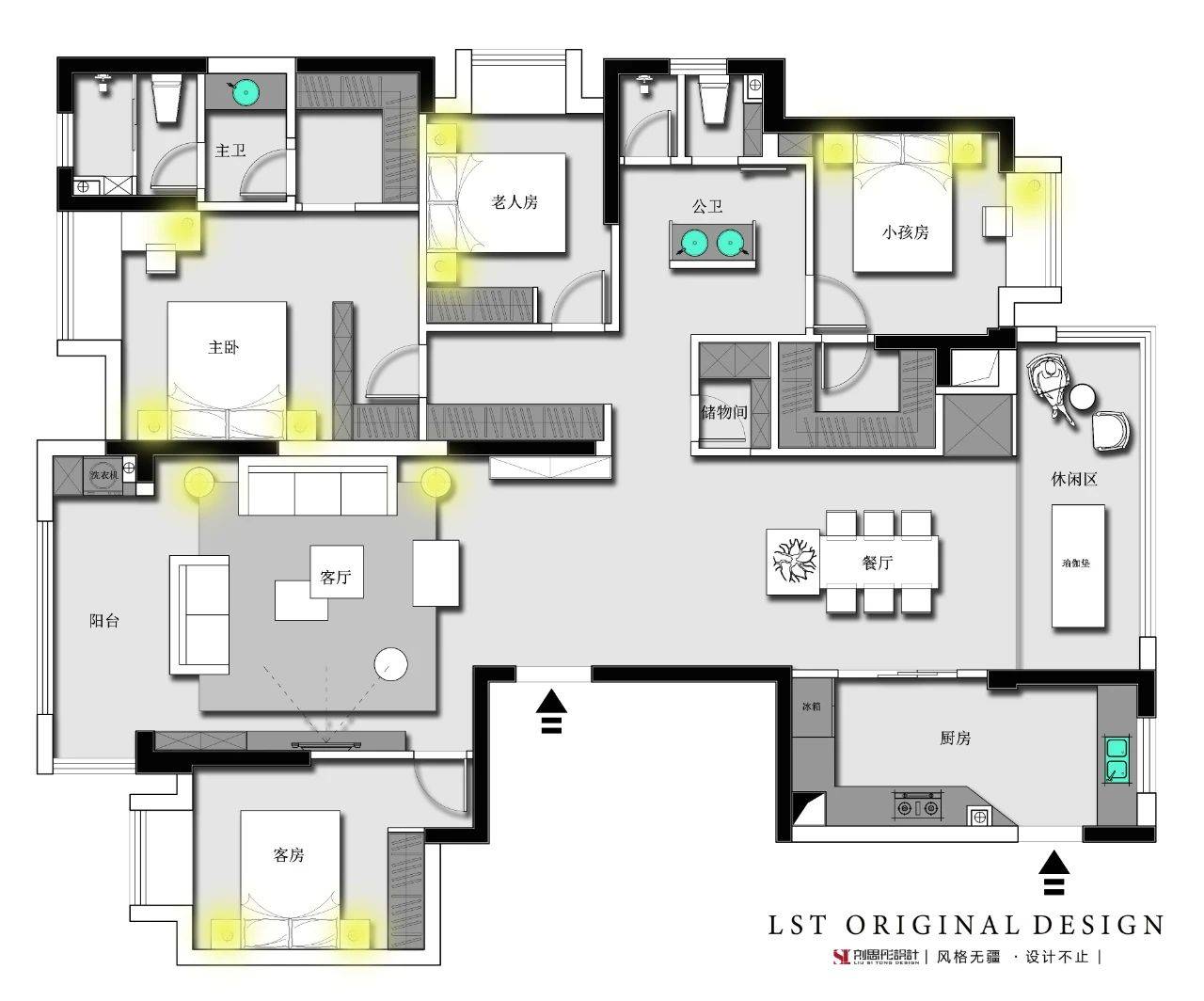 刘思彤设计原创分享御水澜湾197平户型深度解析