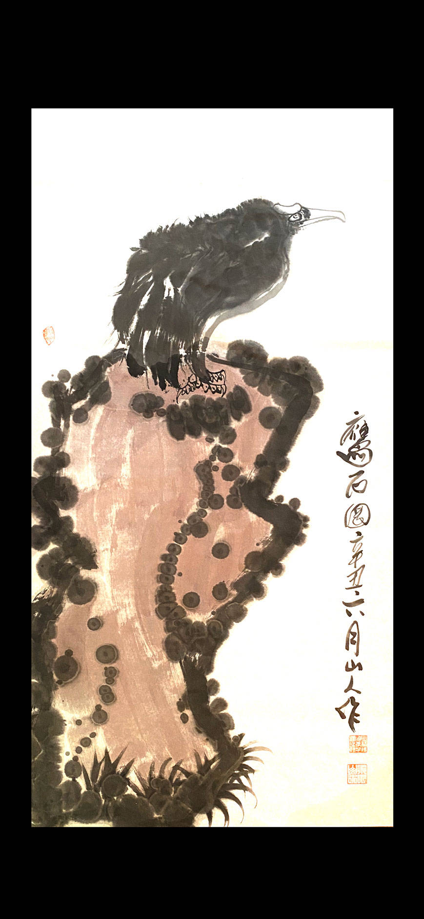 雄鹰展翅欲高飞实力派画家朱祖国画鹰作品欣赏