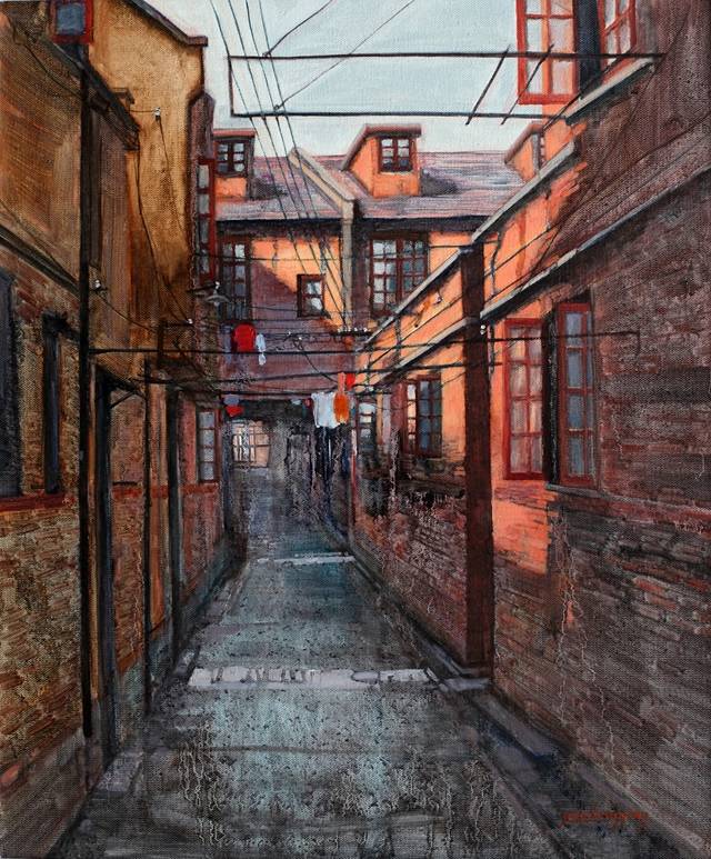 优画网驻站艺术家 姚冬青《上海弄堂》作品欣赏