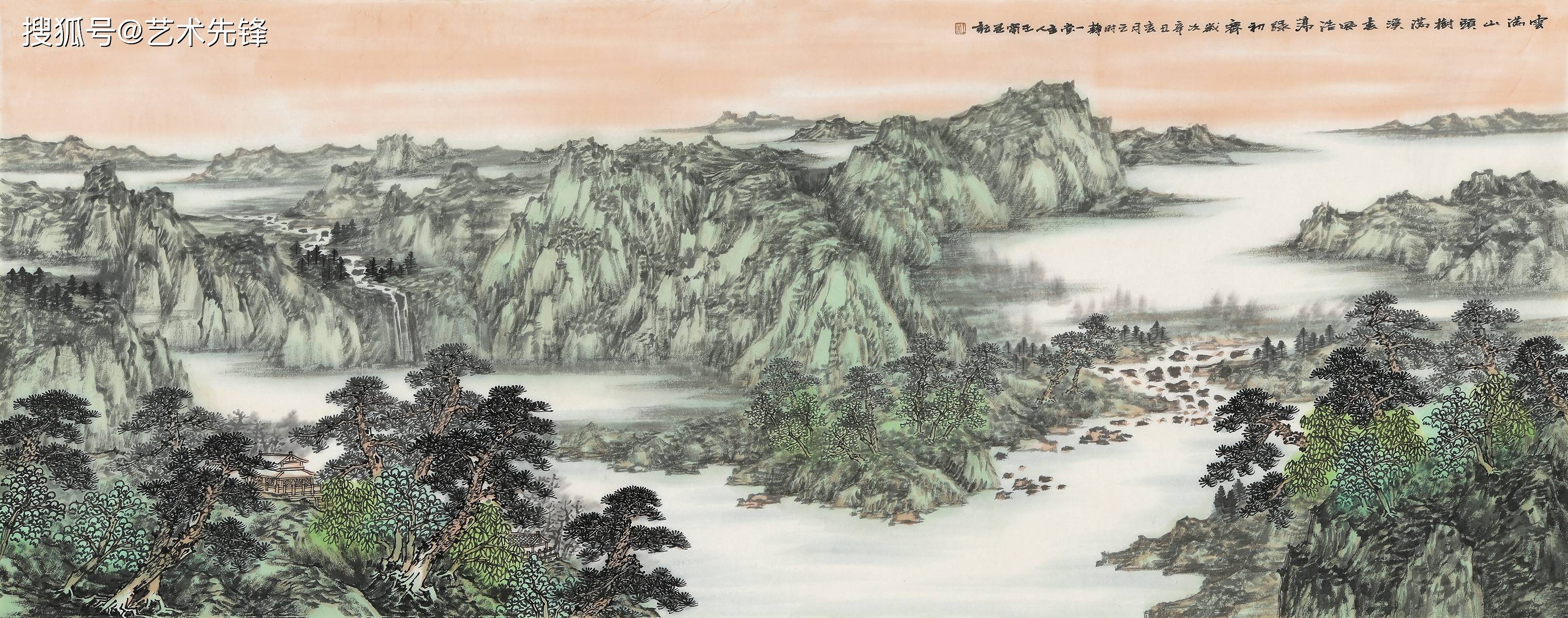 王宁老师的青绿山水画,为中国书画重新树立了审美导向