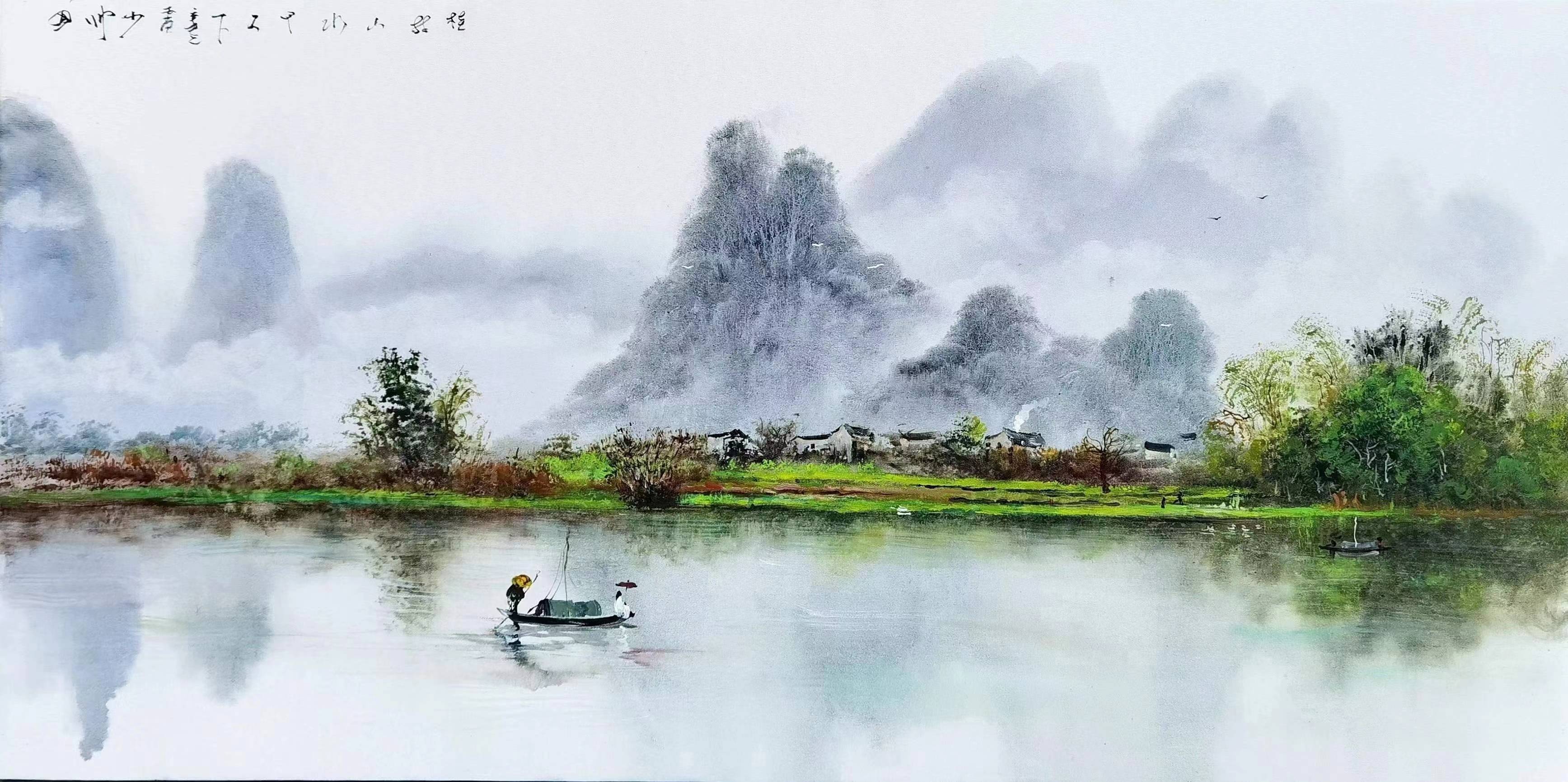 吴冠中嫡传弟子冯少帅亚麻布国画第一人