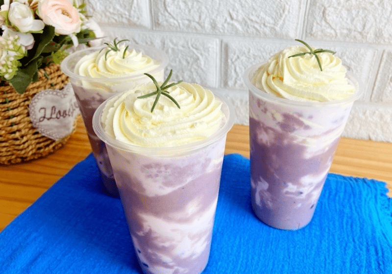 香醇浓郁15自制芋泥厚厚牛乳～_牛奶