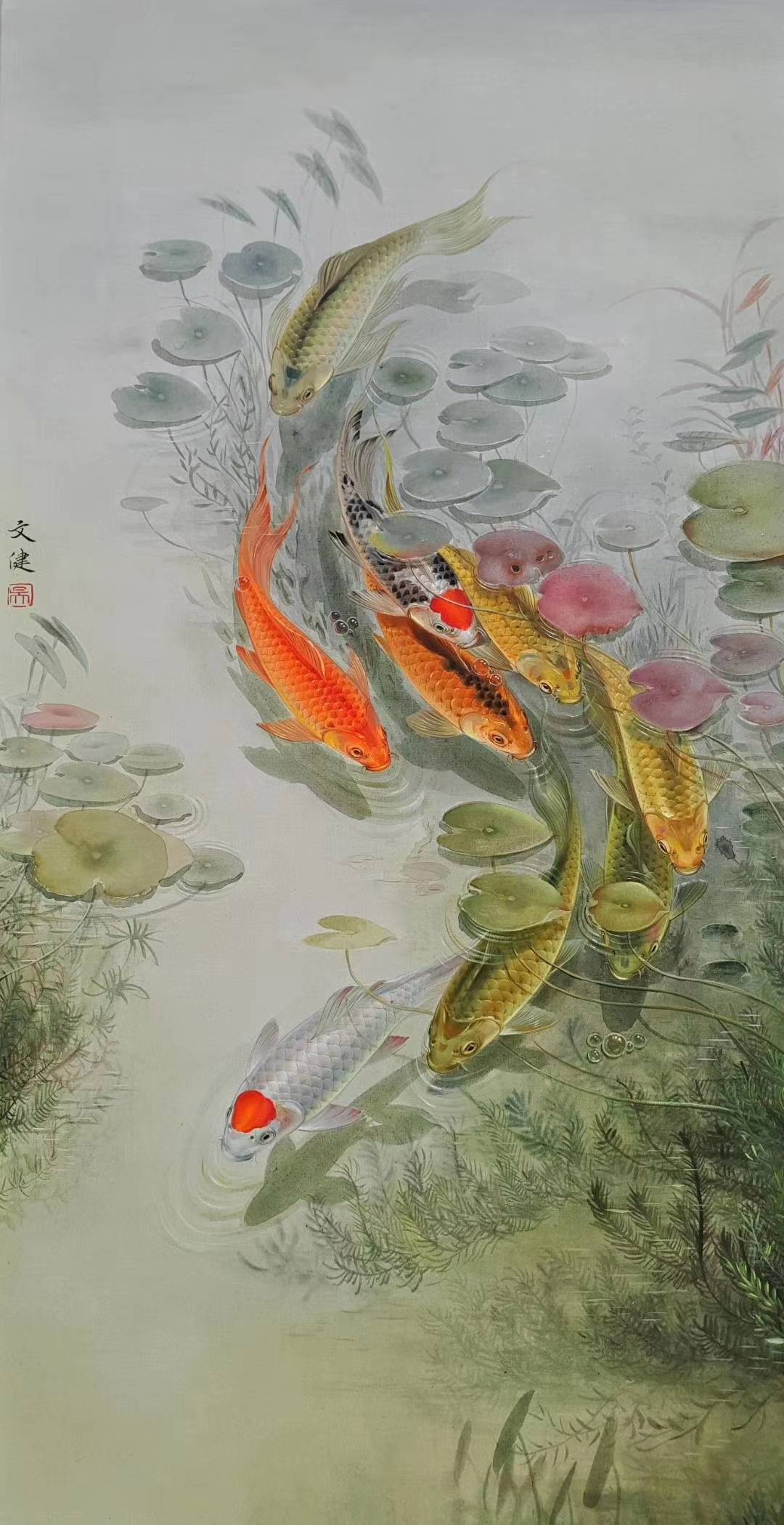 青年实力派锦鲤油画艺术家吴文健