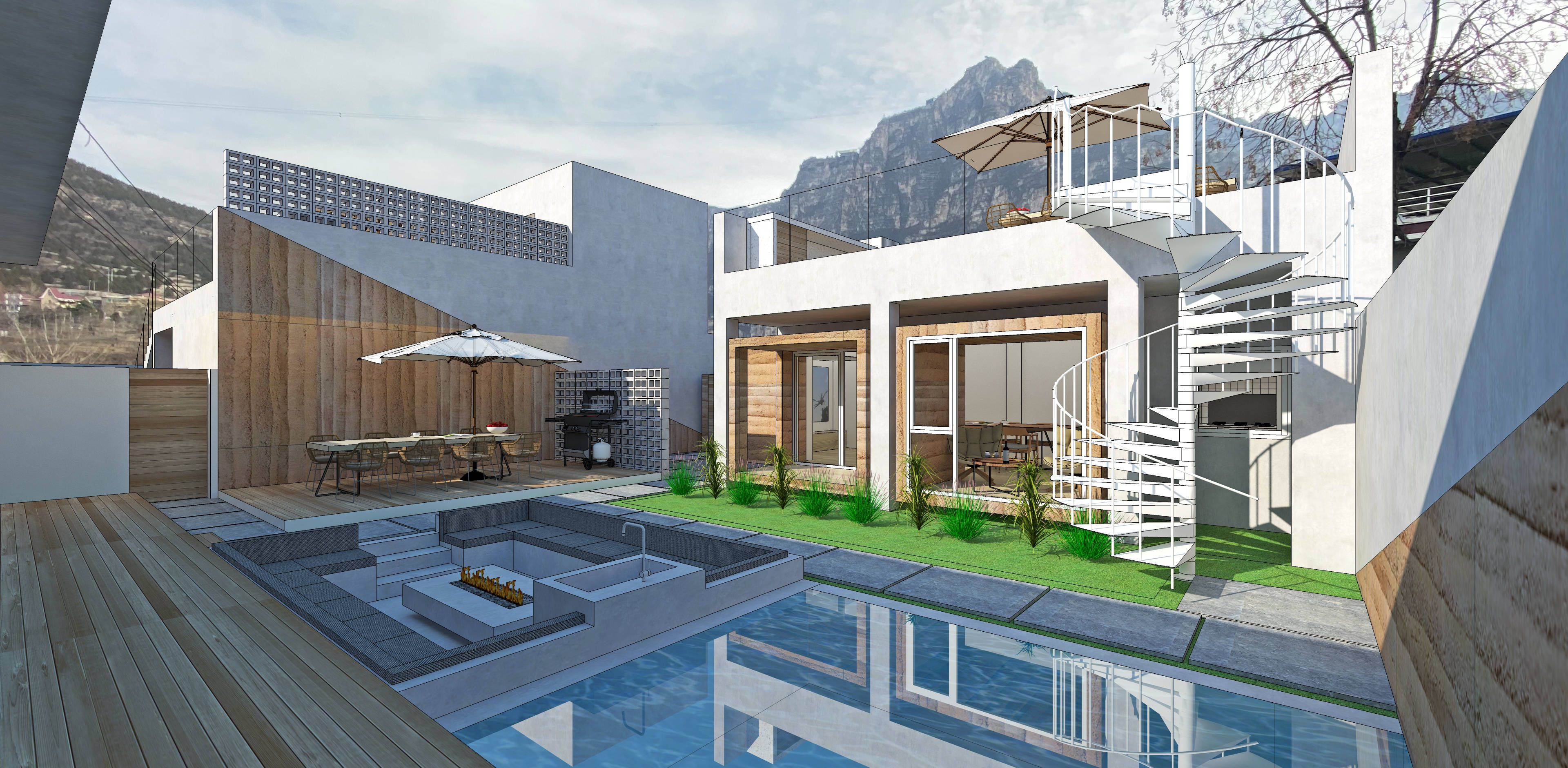 北京延庆靳家堡素土民宿设计