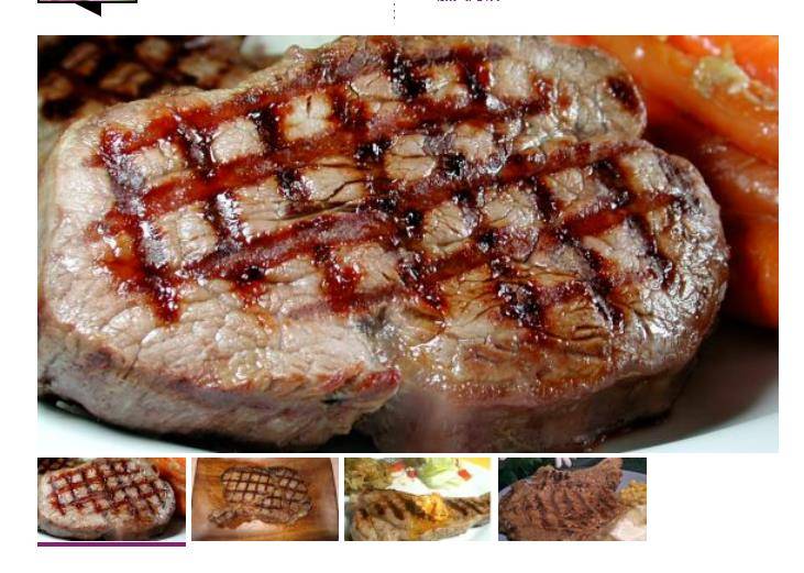 营养2(250 克)波特豪斯牛排或(250 克)牛腰肉牛排橄榄油,喷雾盐黑胡椒