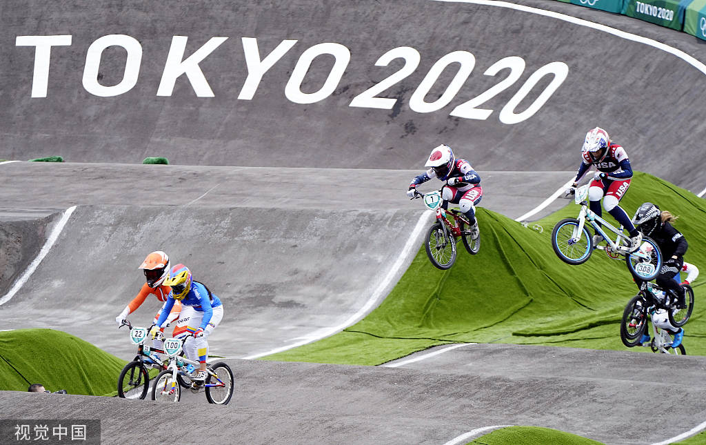 1/ 12 2021年7月30日,日本,2020东京奥运会竞速小轮车项目,图为现场