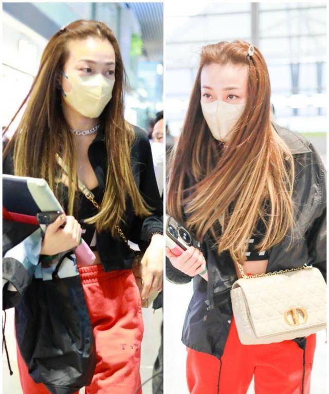 黑色|容祖儿参加浪姐后胆子更大了，露脐装配运动裤秀马甲线，真有魅力