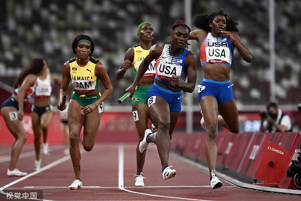 女子4x400米接力美国实现奥运七连冠 波兰亚军牙买加铜牌