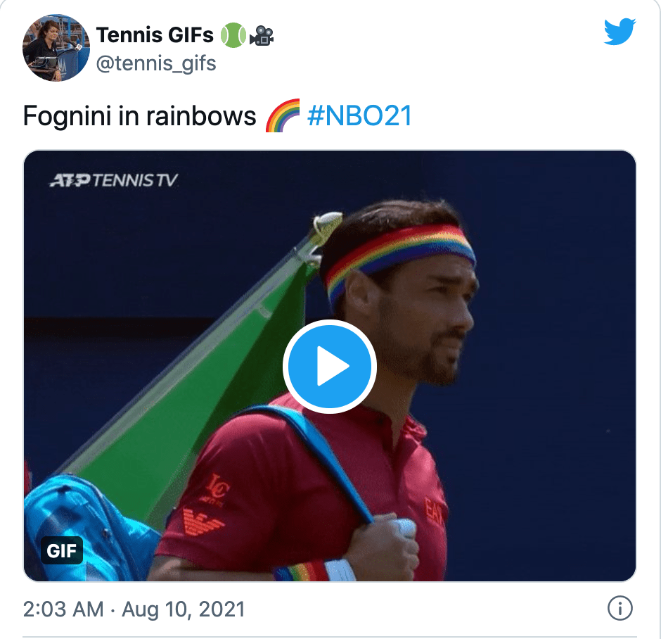 弗格尼尼奥运会发恐同言论后道歉 罗杰斯杯戴彩虹头饰参赛