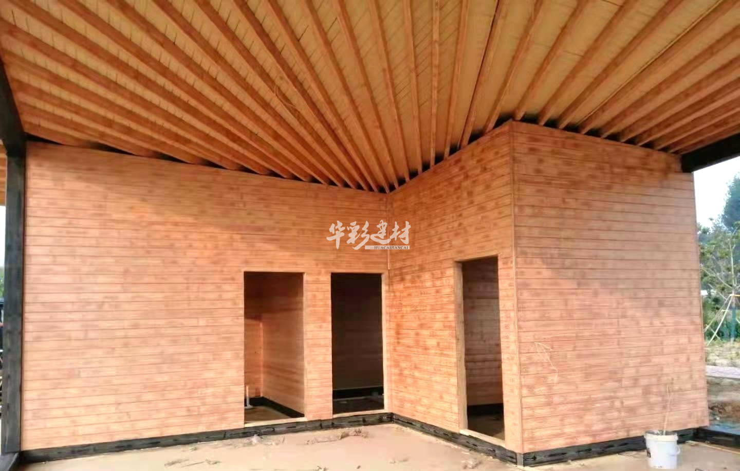河南濮阳外墙仿木纹漆施工效果图-搜狐大视野-搜狐新闻